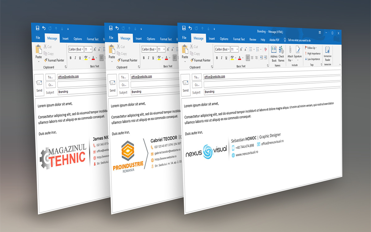 Semnaturi e-mail – showcase